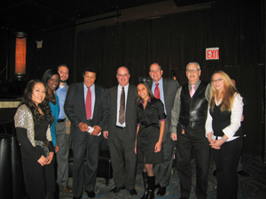 Staff with Chubby Checker and Commissioner Astrue